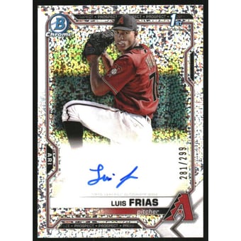 2021 Bowman Chrome Prospect Autographs Speckle Refractors #CPALF Luis Frias