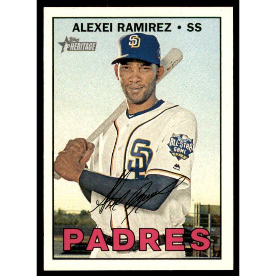 2016 Topps Heritage Mini #606 Alexei Ramirez. rookie card picture