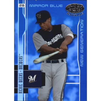 2003 Leaf Certified Materials Mirror Blue #257 Rickie Weeks NG