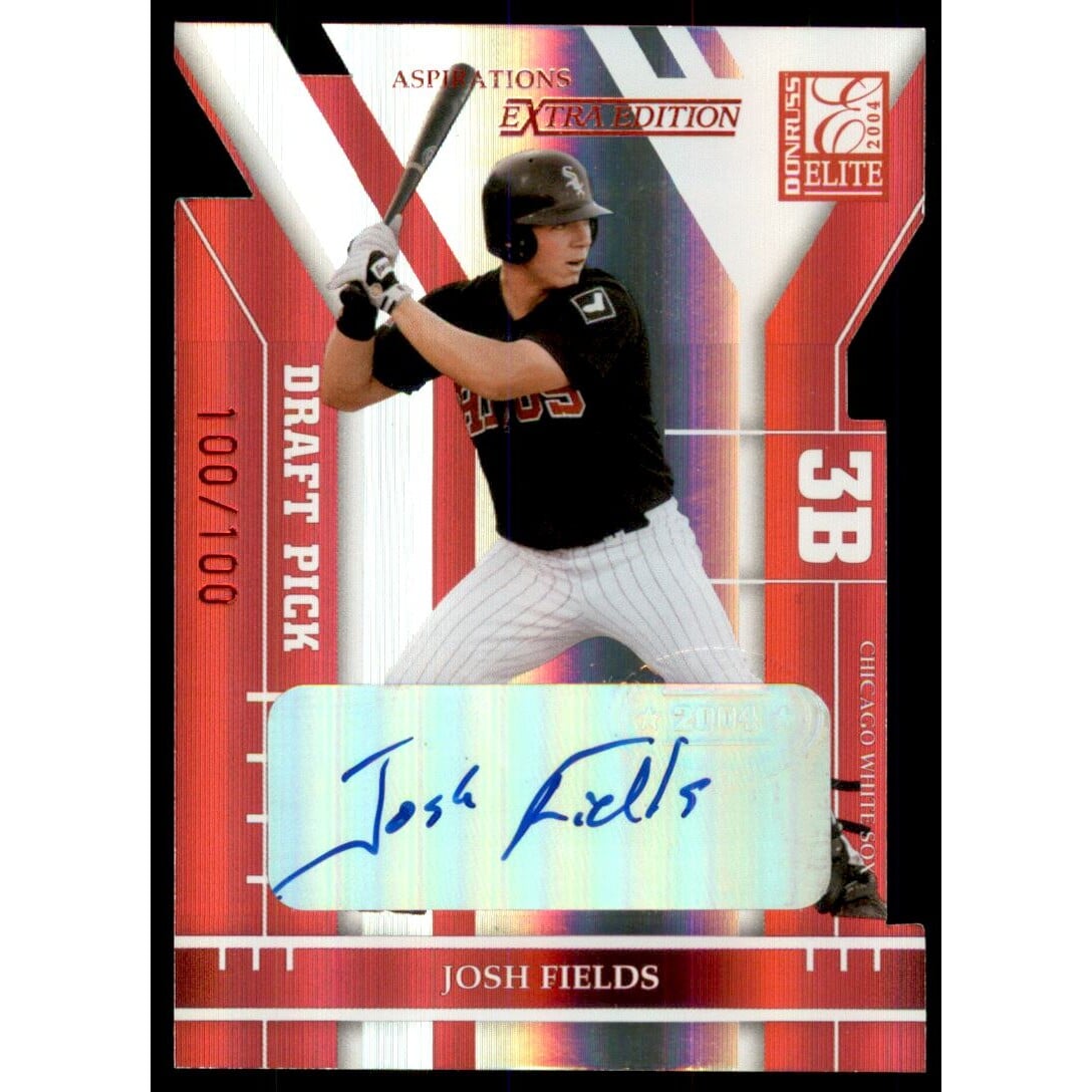 2004 Donruss Elite Extra Edition Signature Aspirations #298 Josh Fields DP/100. rookie card picture