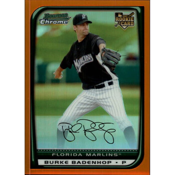 2008 Bowman Chrome Draft Orange Refractors #BDP4 Burke Badenhop. rookie card picture