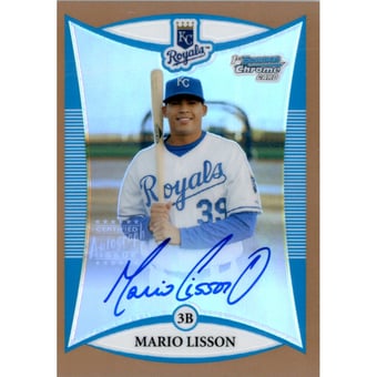 2008 Bowman Chrome Prospects Gold Refractors #BCP279 Mario Lisson AU