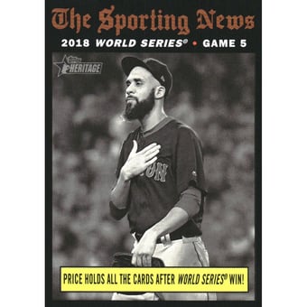 2019 Topps Heritage Black Border #309 David Price WS HL