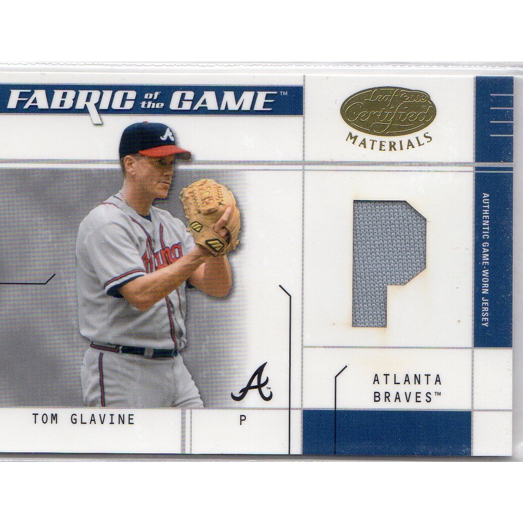 2003 Leaf Certified Materials Fabric of the Game #142PS Tom Glavine PS/50 2003 Leaf Certified Materials Fabric of the Game #142PS Tom Glavine PS/50