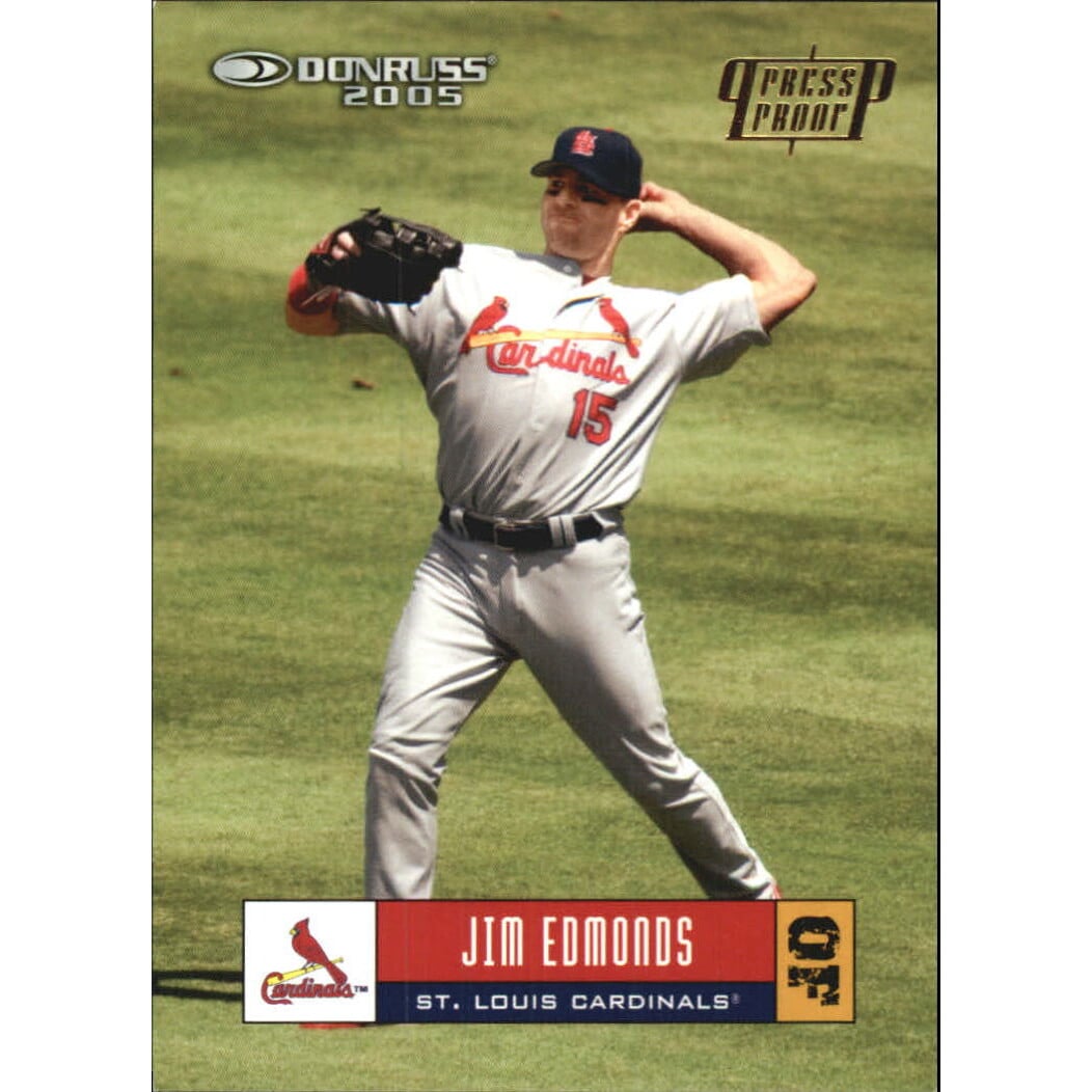 2005 Donruss Press Proofs Gold #338 Jim Edmonds. rookie card picture