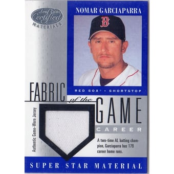 2001 Leaf Certified Materials Fabric of the Game #70CR Nomar Garciaparra/333