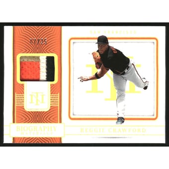 2023 Panini National Treasures Biography Materials Holo Gold #26 Reggie Crawford