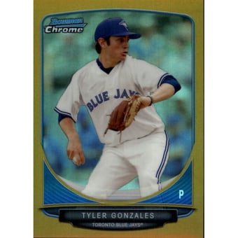 2013 Bowman Chrome Prospects Gold Refractors #BCP16 Tyler Gonzales
