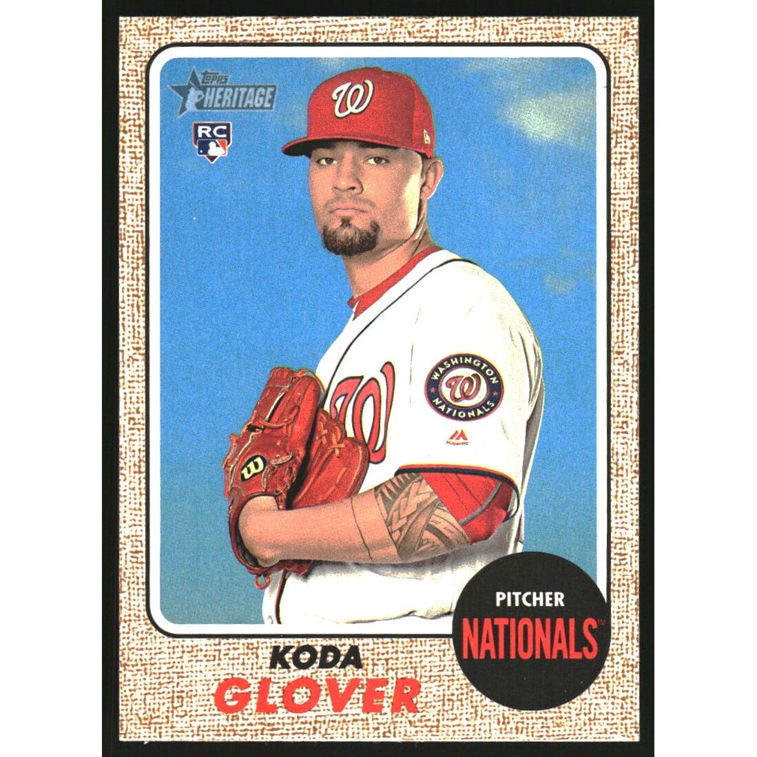 2017 Topps Heritage #568C Koda Glover Color SP. rookie card picture