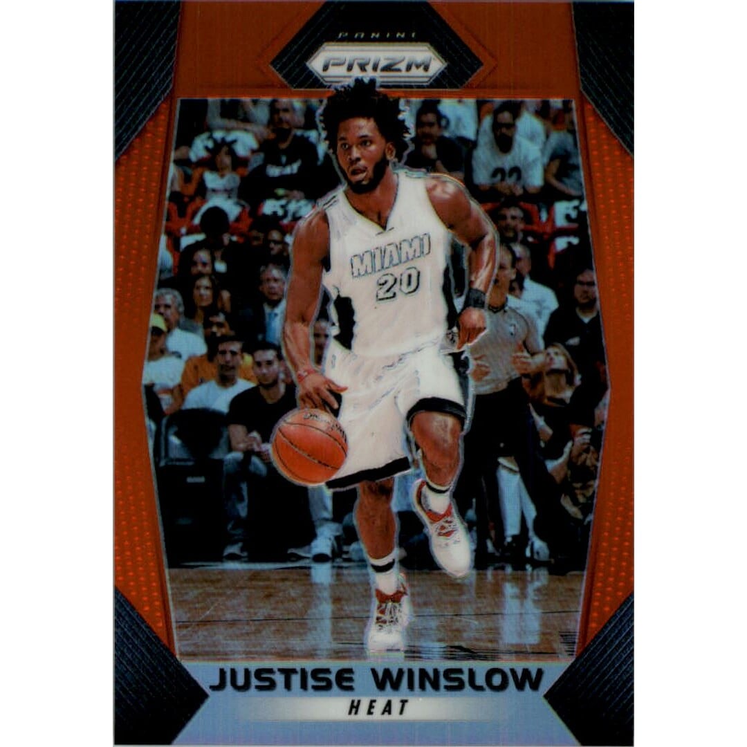 2017-18 Panini Prizm Prizms Orange #57 Justise Winslow. rookie card picture