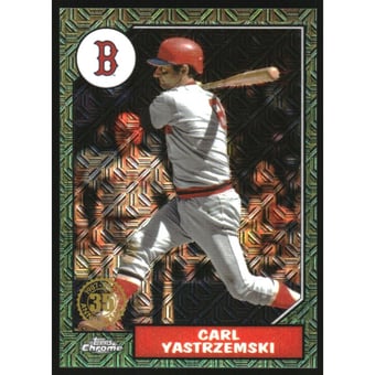 2022 Topps '87 Topps Silver Pack Chrome Series 2 Green Refractors #T87C273 Carl Yastrzemski