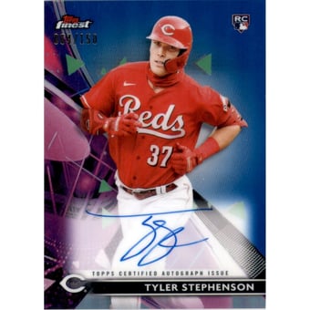 2021 Finest Autographs Blue Refractors #FATS Tyler Stephenson