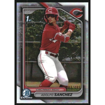 2024 Bowman Chrome Prospects Refractors #BCP252 Adolfo Sanchez