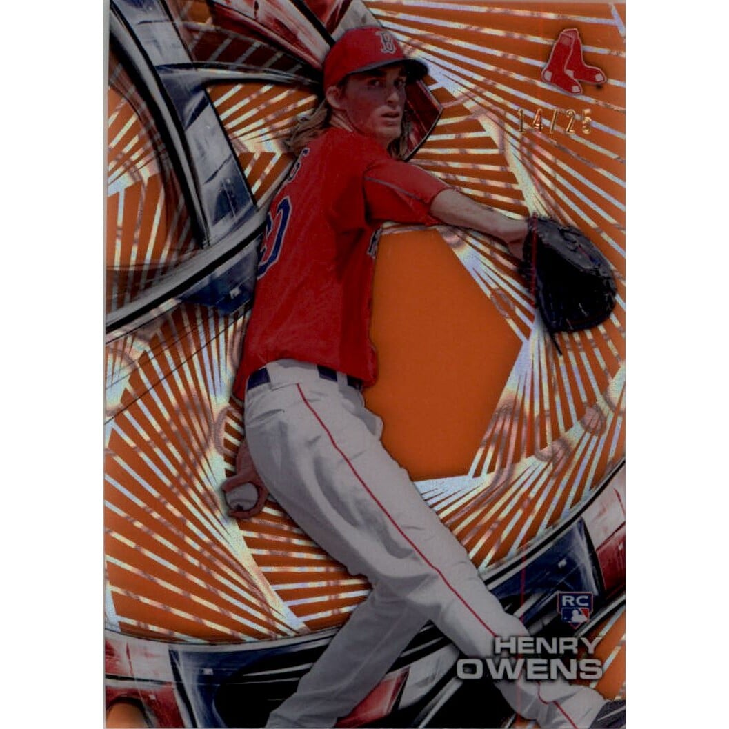 2016 Topps High Tek Orange Magma Diffractor #HTHO Henry Owens. rookie card picture