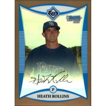 2008 Bowman Chrome Prospects Gold Refractors #BCP208 Heath Rollins