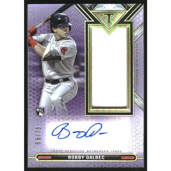 2021 Topps Triple Threads Single Jumbo Relic Autographs Amethyst #ASJRBD Bobby Dalbec