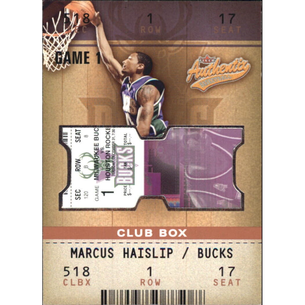 2002-03 Fleer Authentix Club #113 Marcus Haislip. rookie card picture