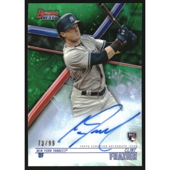 2018 Bowman's Best Best of '18 Autographs Green Refractors #B18CF Clint Frazier
