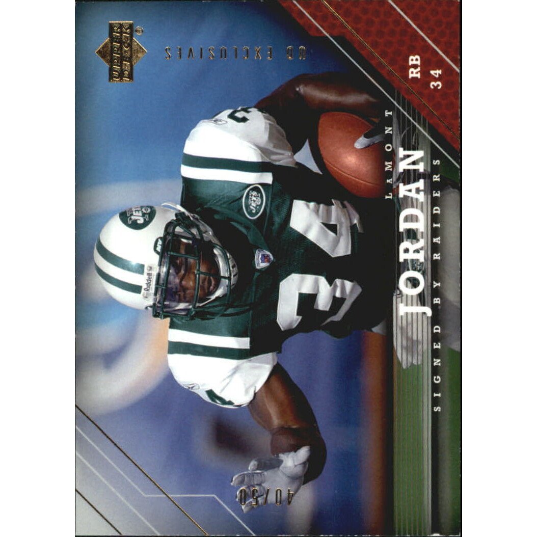 2005 Upper Deck UD Exclusive #135 LaMont Jordan. rookie card picture