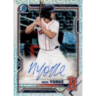 2021 Bowman Chrome Mega Box Prospect Autograph Refractors #BMANY Nick Yorke
