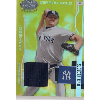 2003 Leaf Certified Materials Mirror Gold Materials #120 Roger Clemens Jsy