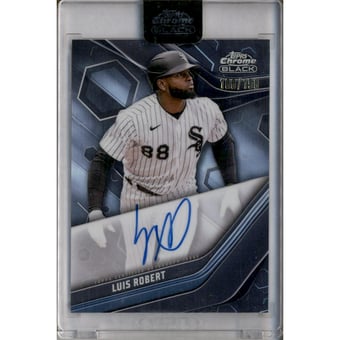 2023 Topps Chrome Black Autographs Refractors #CBALR Luis Robert