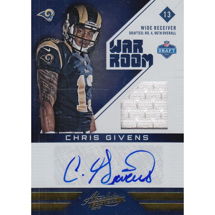 2012 Absolute War Room Materials Autographs #9 Chris Givens