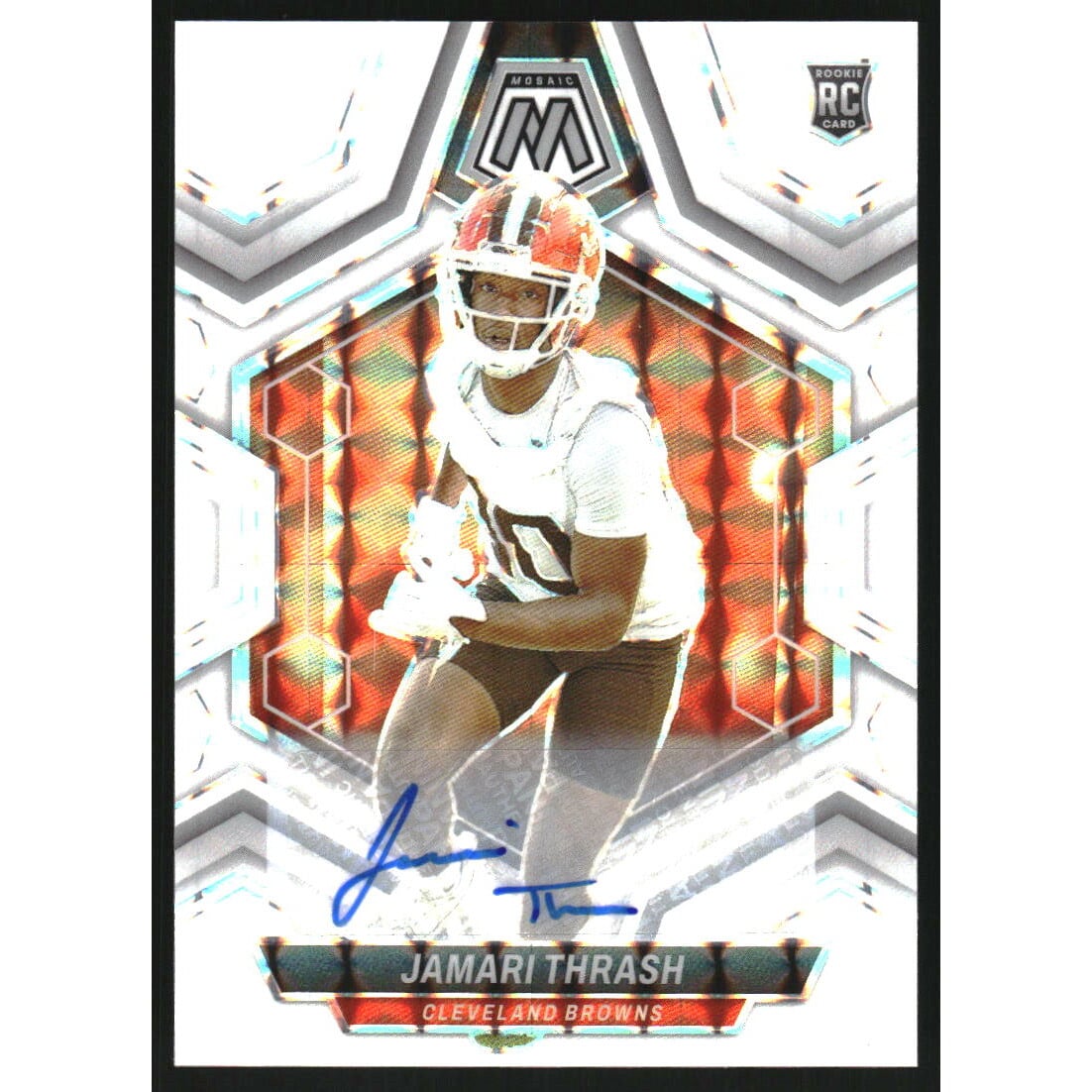 2024 Panini Mosaic Rookie Autographs Mosaic White #394 Jamari Thrash. rookie card picture
