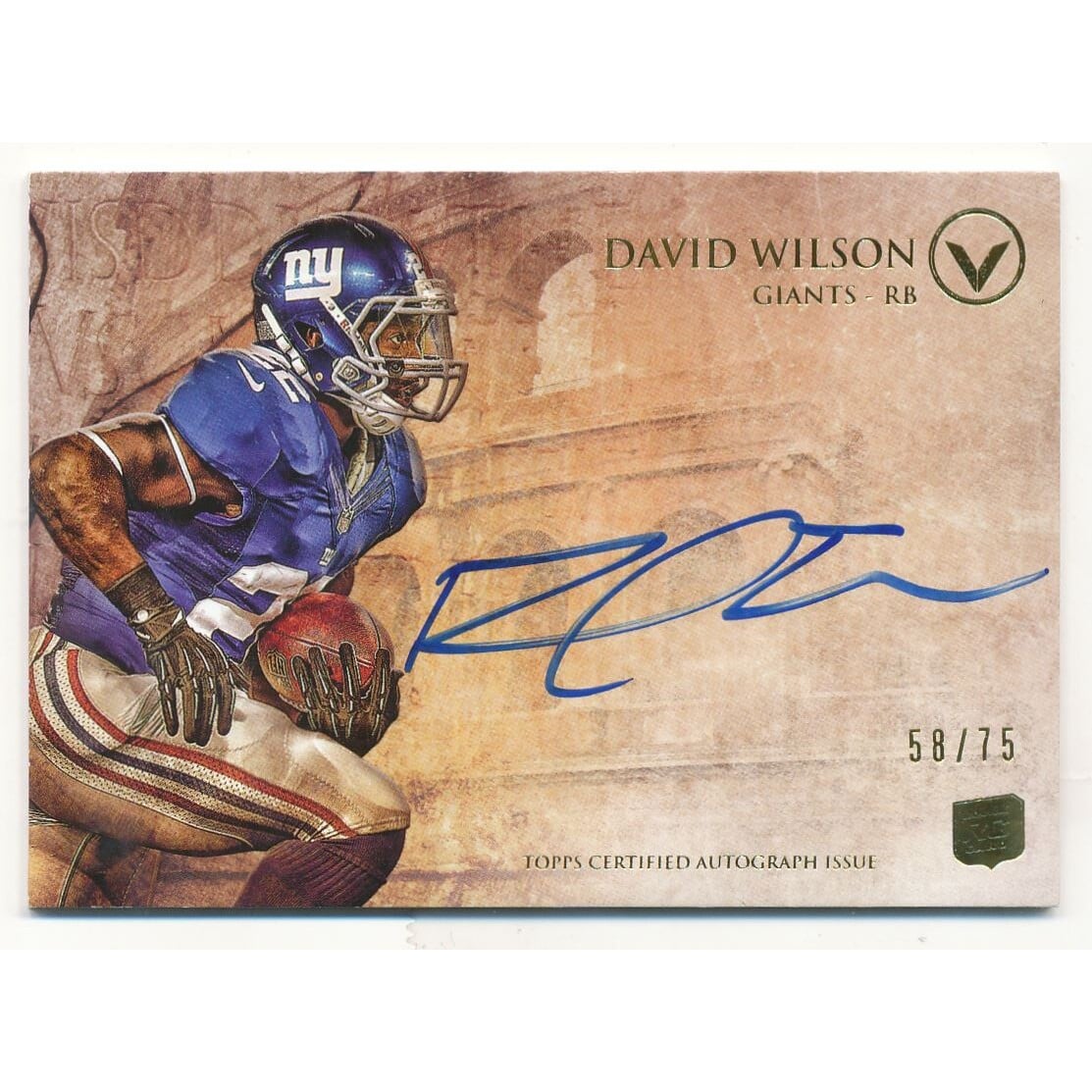 2012 Topps Valor Autographs #VADW David Wilson/75. rookie card picture