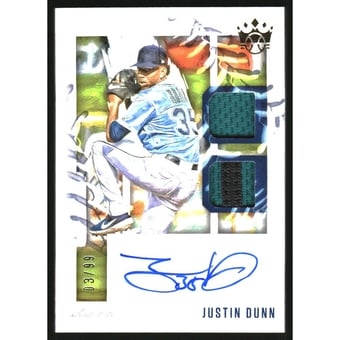 2020 Diamond Kings DK Material Signatures Gold #37 Justin Dunn/99
