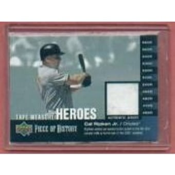 2002 UD Piece of History Tape Measure Heroes Jersey #CR Cal Ripken
