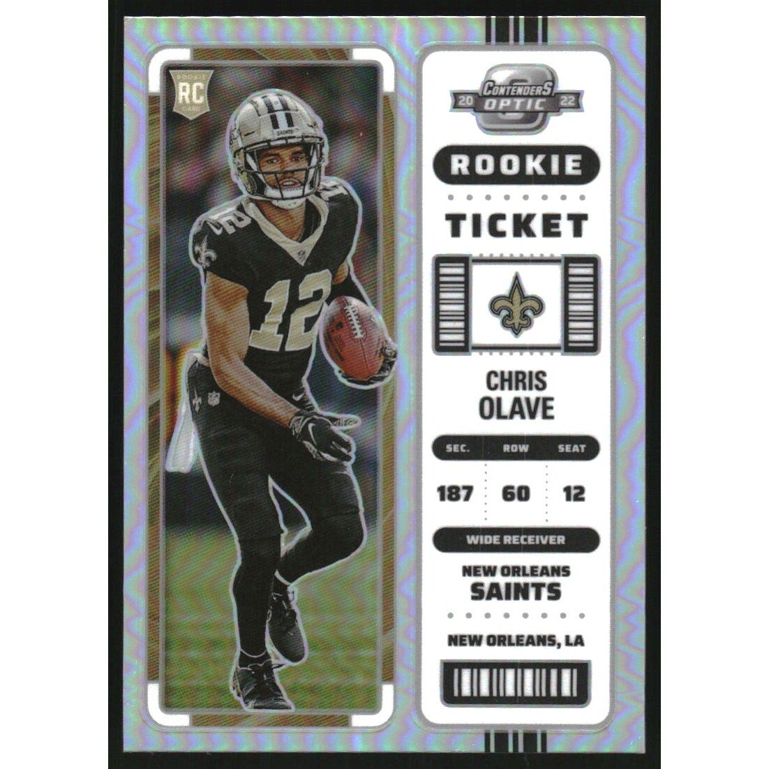 2022 Panini Contenders Optic Silver #65 Chris Olave. rookie card picture