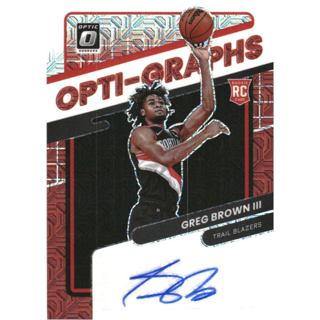 2021-22 Donruss Optic Opti-Graphs Choice #72 Greg Brown III. rookie card picture