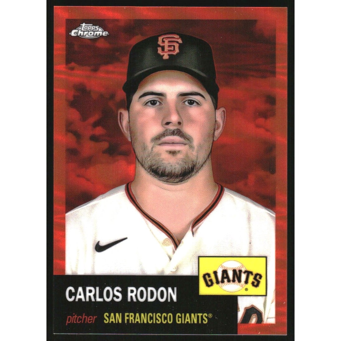 2022 Topps Chrome Platinum Anniversary Orange Refractors #154 Carlos Rodon. rookie card picture