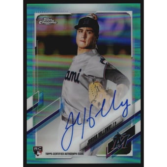 2021 Topps Chrome Rookie Autographs Aqua Refractors #RAJHO Jordan Holloway