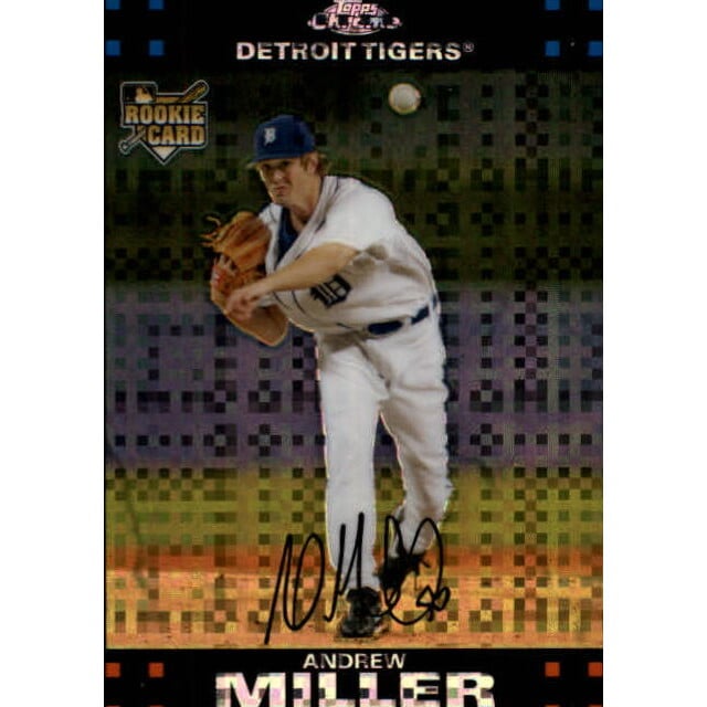 2007 Topps Chrome X-Fractors #298 Andrew Miller. rookie card picture