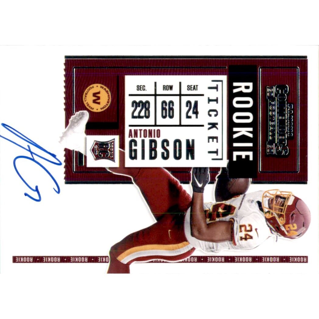 2020 Panini Contenders #127B Antonio Gibson AU SP. rookie card picture