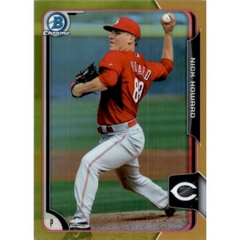 2015 Bowman Chrome Draft Gold Refractors #193 Nick Howard