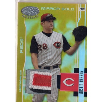 2003 Leaf Certified Materials Mirror Gold Materials #50 Austin Kearns Jsy