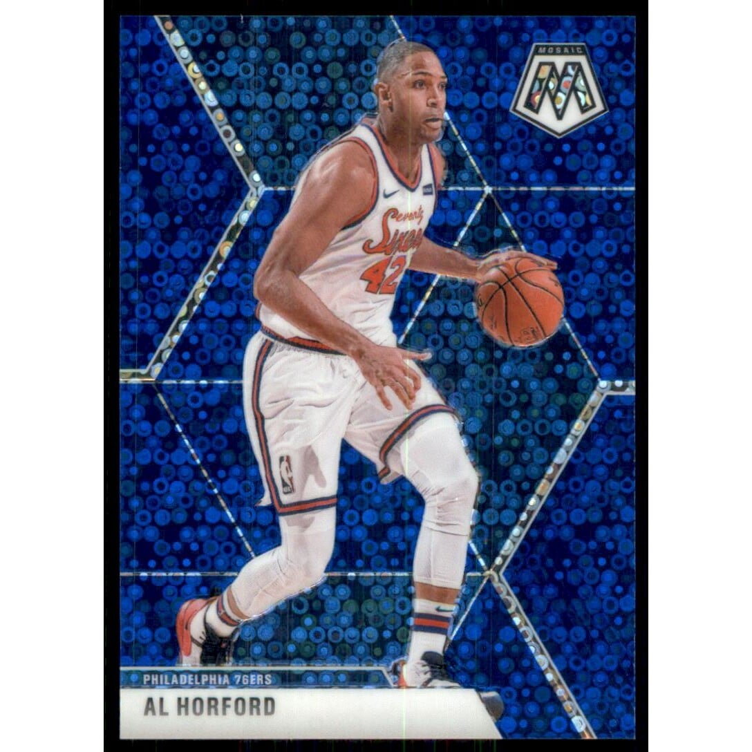 2019-20 Panini Mosaic Mosaic Fast Break Blue #179 Al Horford. rookie card picture