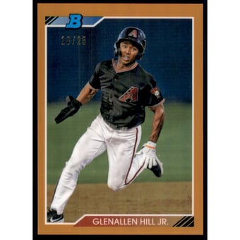 2020 Bowman Heritage Chrome Prospects Orange Refractors #92CPGHJ Glenallen Hill Jr.