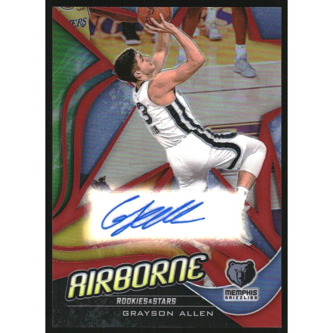 2019-20 Panini Chronicles Airborne Signatures Red #21 Grayson Allen. rookie card picture