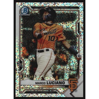 2021 Bowman Chrome Prospects Speckle Refractors #BCP8 Marco Luciano