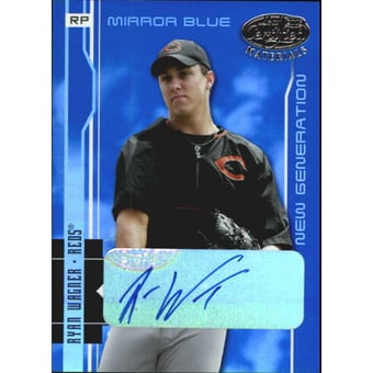 2003 Leaf Certified Materials Mirror Blue Autographs #258 Ryan Wagner NG/50