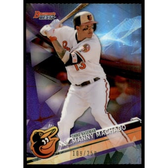 2017 Bowman's Best Purple Refractors #8 Manny Machado