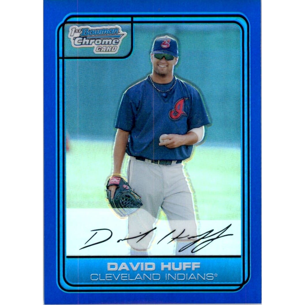 2006 Bowman Chrome Draft Draft Picks Blue Refractors #64 David Huff. rookie card picture