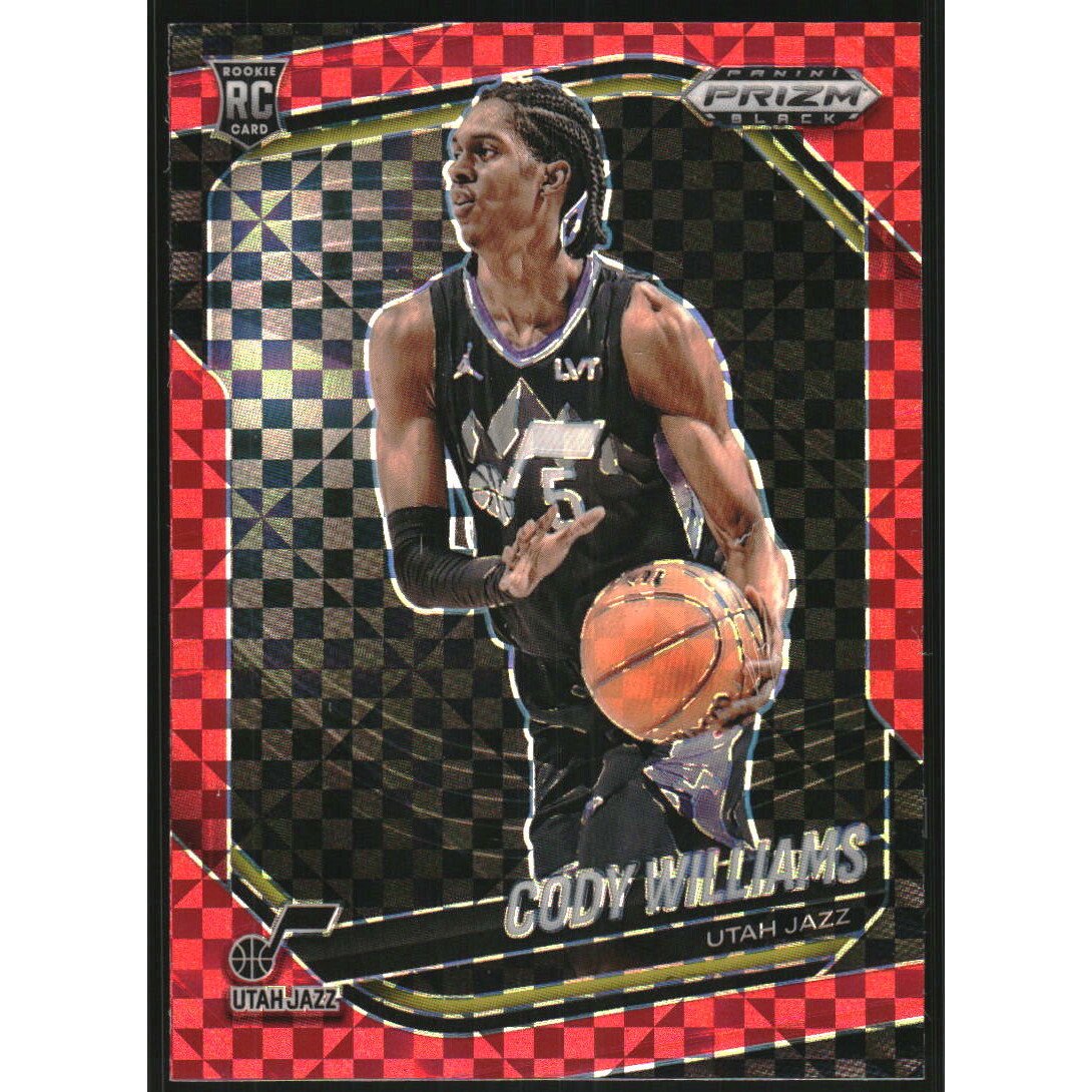 2024-25 Panini Prizm Black Prizms Red Power #172 Cody Williams. rookie card picture