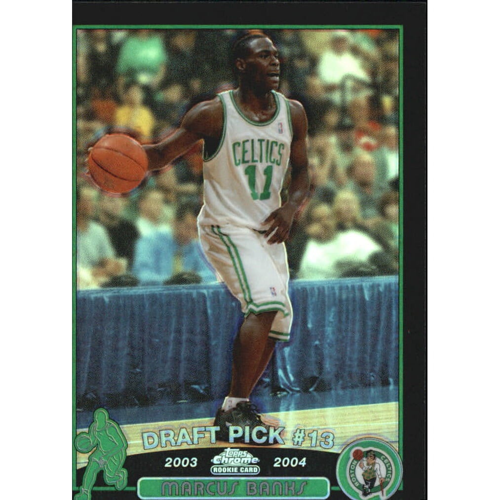 2003-04 Topps Chrome Refractors Black #123 Marcus Banks. rookie card picture