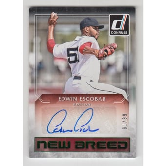2016 Donruss New Breed Autographs Green #NBEE Edwin Escobar