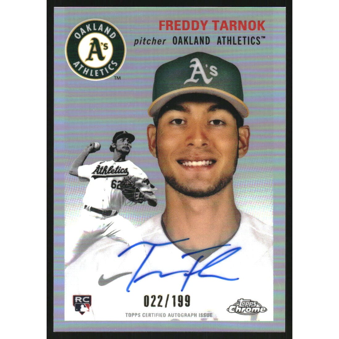 2023 Topps Chrome Platinum Anniversary Autographs Refractors #CPAFTA Freddy Tarnok. rookie card picture